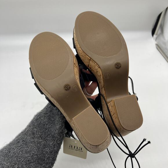 a.n.a Womens Billie Heeled Sandals Black Color Size 9M - Picture 6 of 11